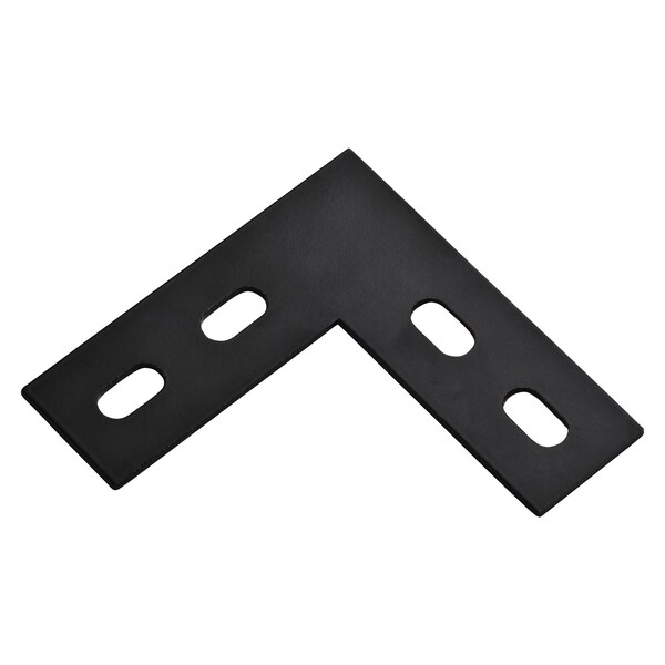 National Hardware National Hardware 4.5 in. H X 1.5 in. W X 0.125 in. D Black Carbon Steel Flat Corner Plate N351-504 - main